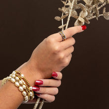 Load image into Gallery viewer, 18K Gold Stainless Steel Mixed Metal Triple Intertwined Ring
