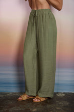 Load image into Gallery viewer, TEXTURED DRAWSTRING DETAIL WIDE LEG LOUNGE PANTS

