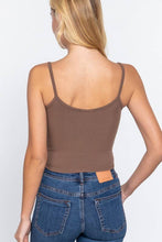 Load image into Gallery viewer, Sweetheart Neck Heavy Rib Knit Cami Top
