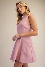 Load image into Gallery viewer, Mock-Neck Stretch Mini Dress
