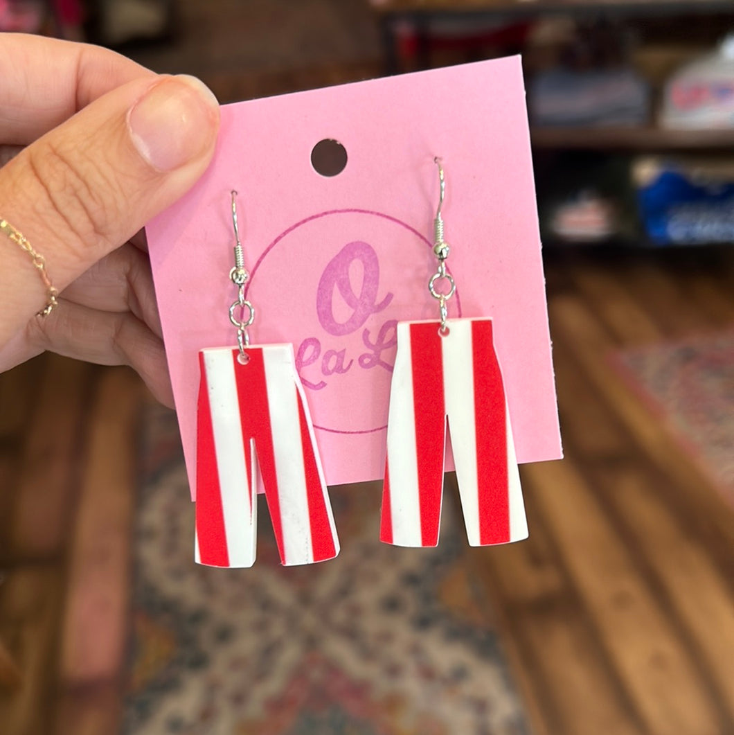 Striped pants earrings