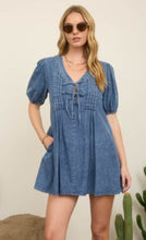 Load image into Gallery viewer, Pleated front mini dress
