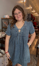 Load image into Gallery viewer, Pleated front mini dress
