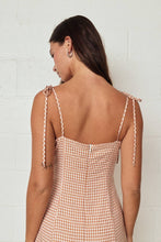 Load image into Gallery viewer, Gingham Tie Strap Mini Dress
