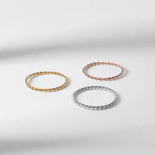 Load image into Gallery viewer, Stainless Steel Braided Stacking Ring - Hypoallergenic
