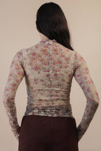 Load image into Gallery viewer, High Neck Fitted Sheer Mesh Lace Knit Top
