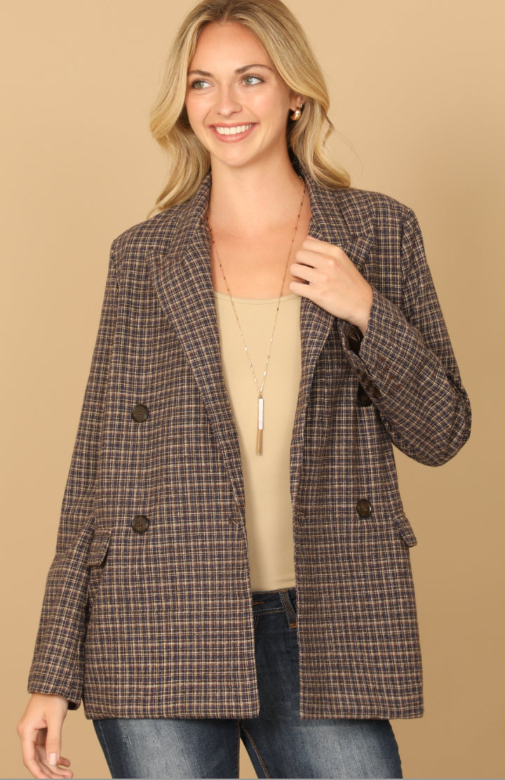 Plaid Fall Blazer