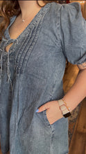 Load image into Gallery viewer, Pleated front mini dress
