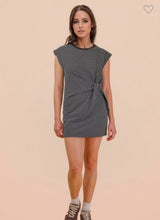 Load image into Gallery viewer, Black striped knit dress
