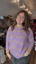 Load image into Gallery viewer, Purple striped sweater
