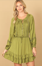 Load image into Gallery viewer, Light olive fall dress
