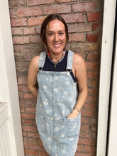 Load image into Gallery viewer, Dandelion washed overall mini dress
