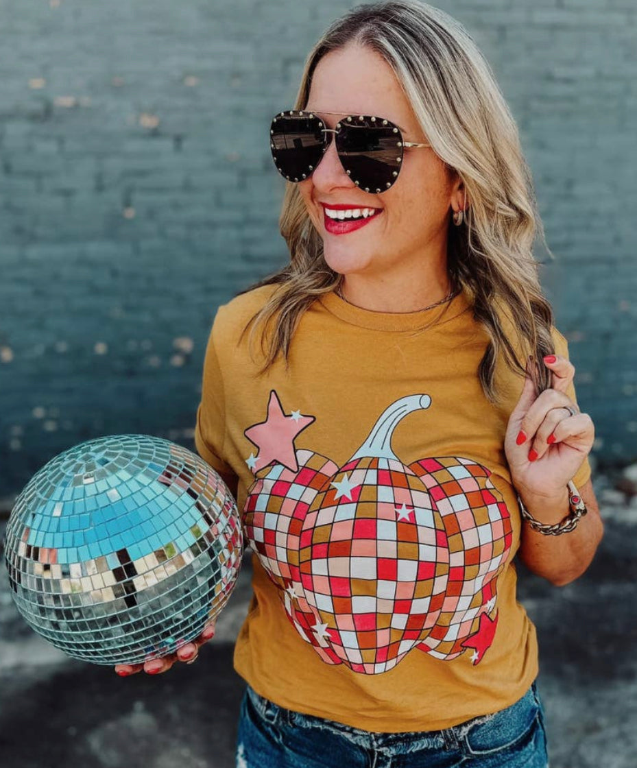 Disco pumpkin tee