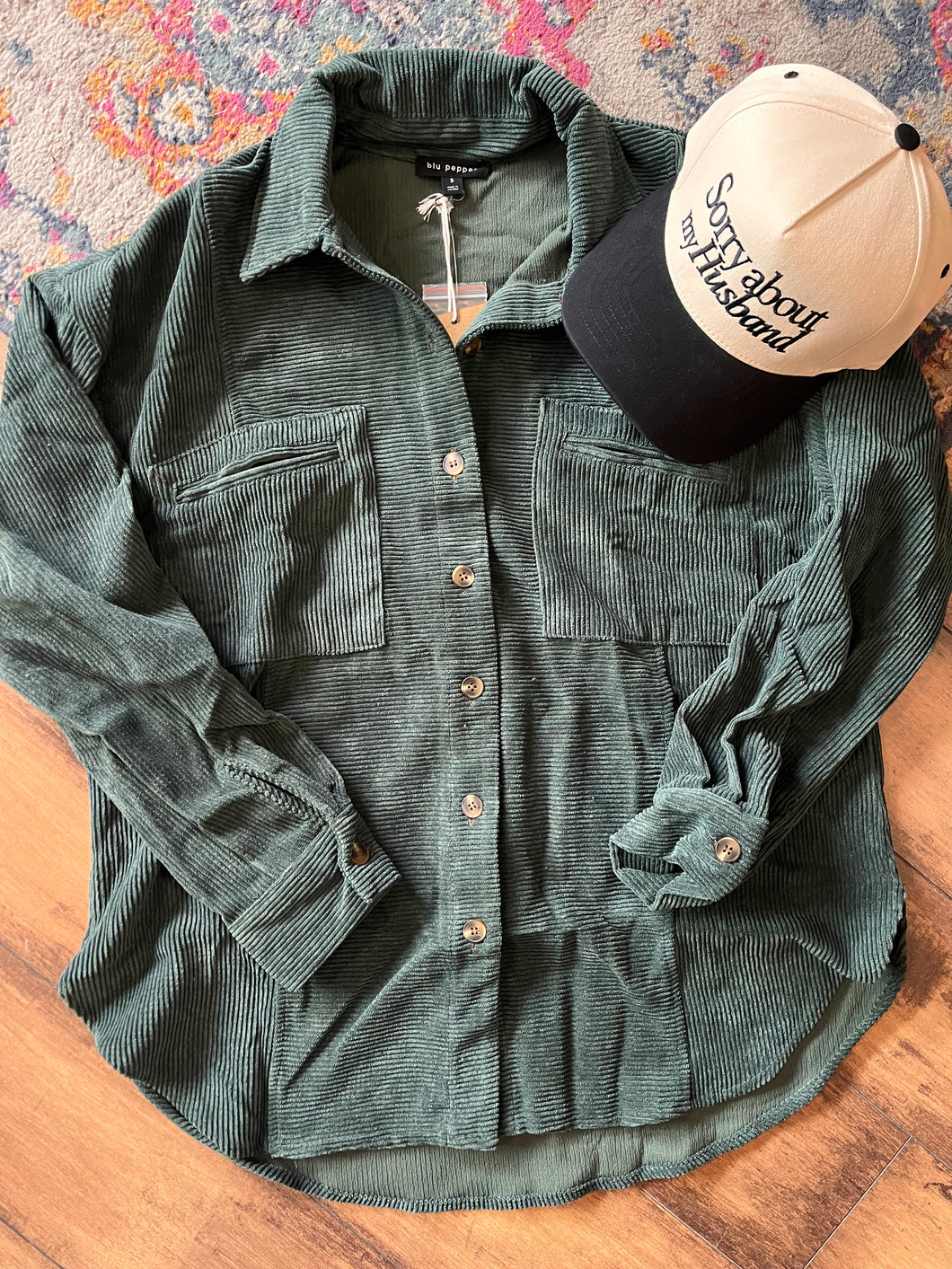 Green corduroy jacket