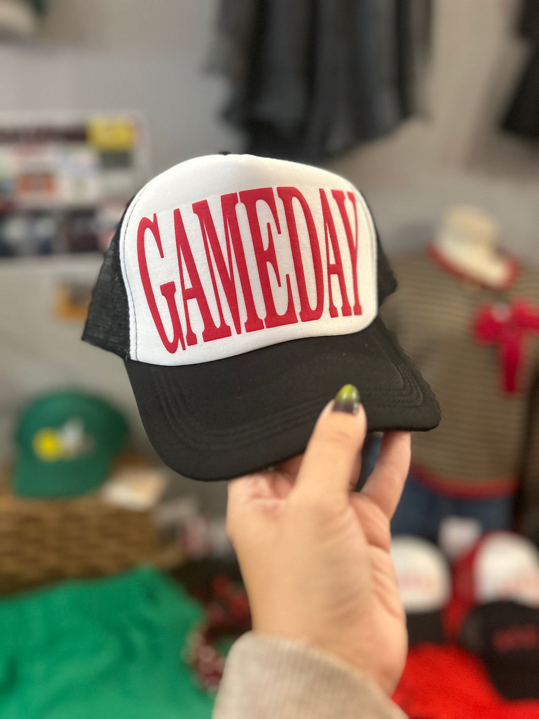 Game day puff print hat