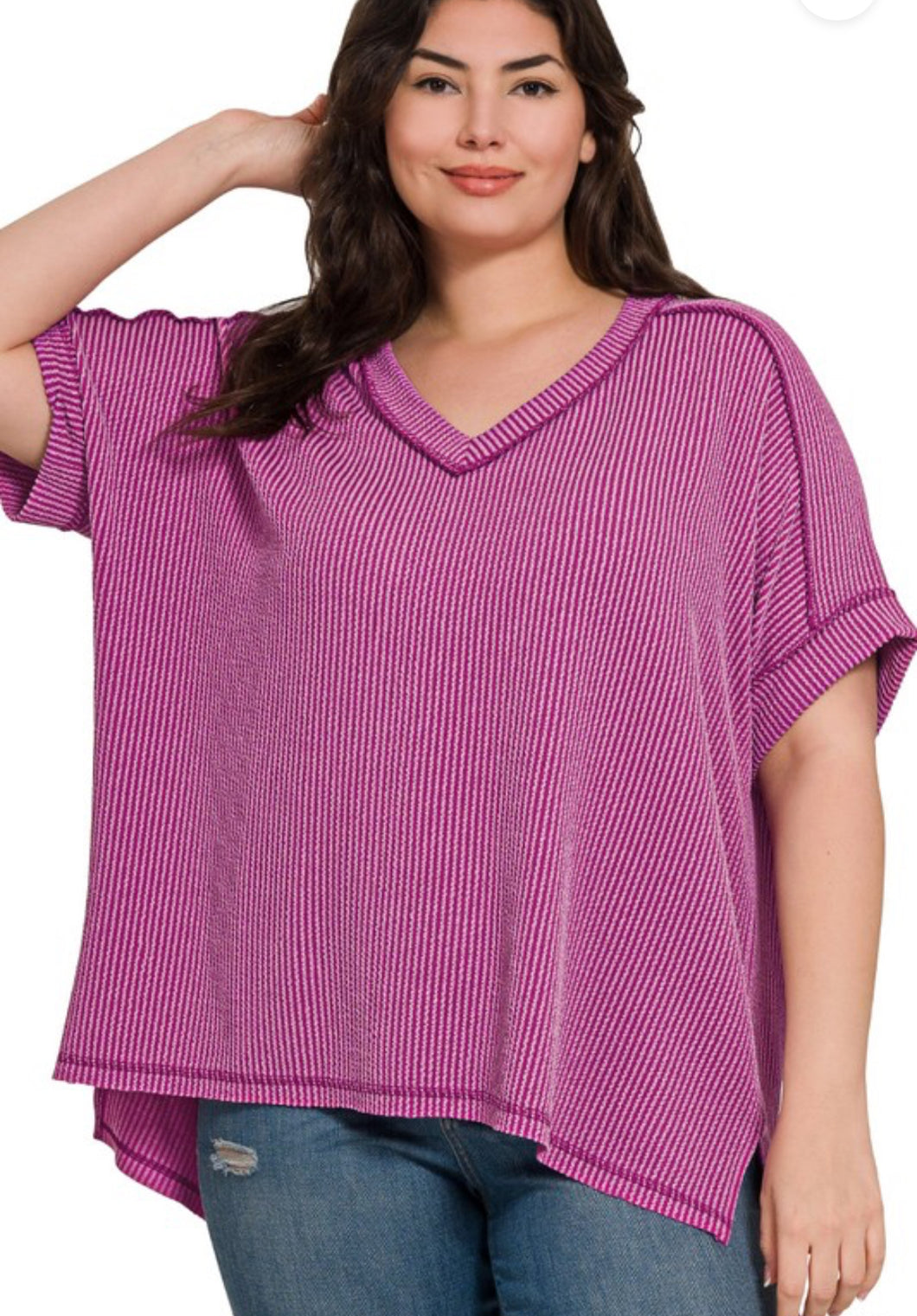 Plus Size Ribbed top
