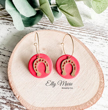 Load image into Gallery viewer, EM Derby clay earrings
