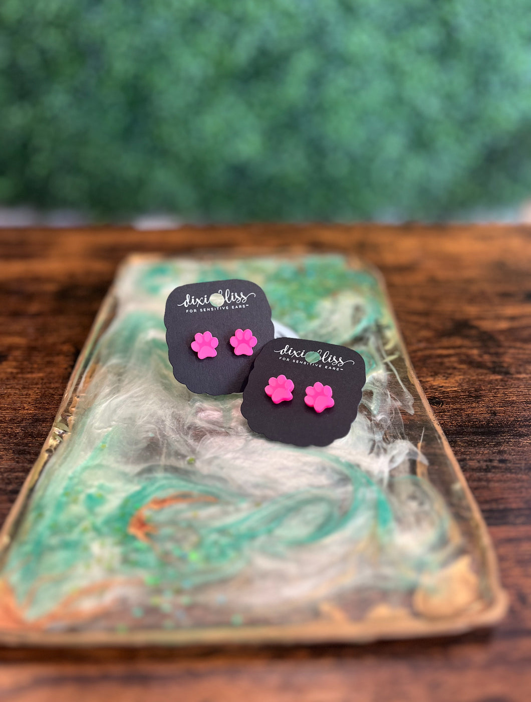 Paw print studs