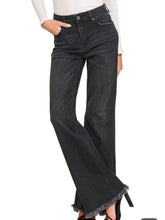 Load image into Gallery viewer, High Rise Bell Bottom Black Jeans
