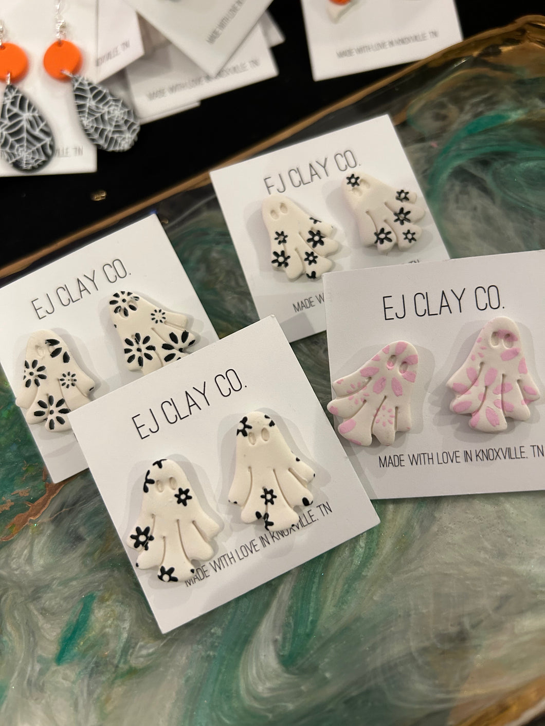 Floral Ghostie stud