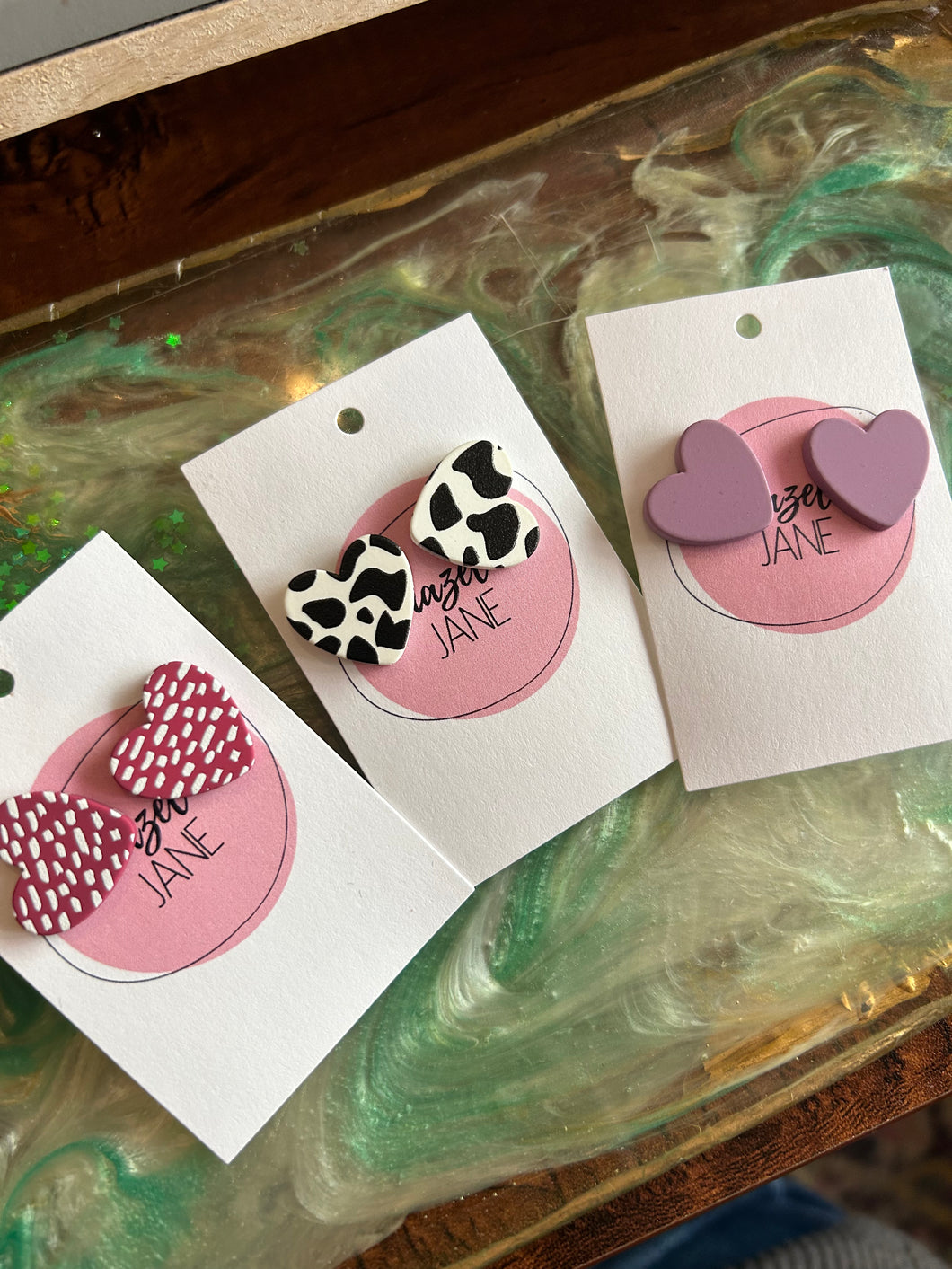 Heart studs