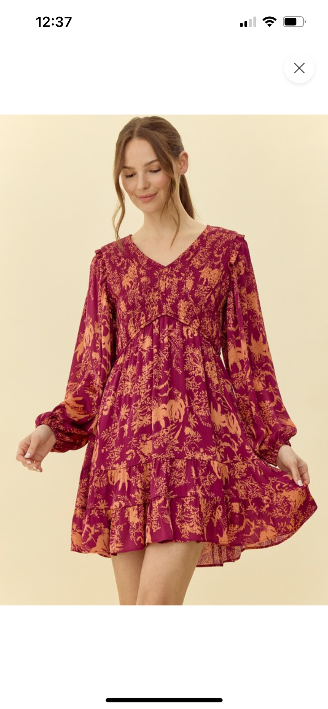 Fall floral dress