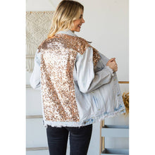 Load image into Gallery viewer, Sequin Denim Jacket
