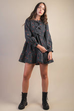 Load image into Gallery viewer, Soft Washed Denim Printed Casual Mini Dress
