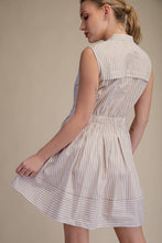 Load image into Gallery viewer, Sleeveless V-neck Fit &amp; Flare Shirtdress
