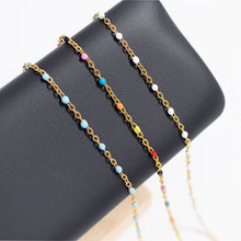 Load image into Gallery viewer, 18K Gold PVD Stainless Steel Turquoise Confetti Bracelet
