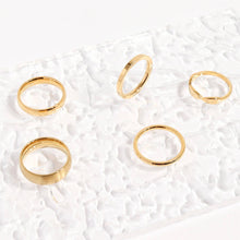 Load image into Gallery viewer, 18K Gold Stainless Steel Blank Flat Band Ring
