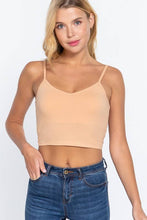 Load image into Gallery viewer, V-neck W/removable Bra Cup Cotton Spandex Cami
