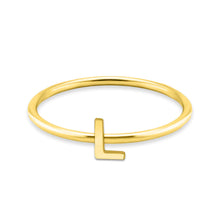 Load image into Gallery viewer, 18k Gold Initial Letter Stacking Rings
