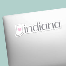 Load image into Gallery viewer, Indiana Heart Sticker - Cute Midwest Decals
