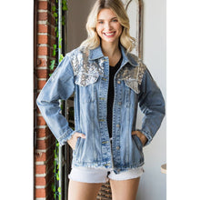 Load image into Gallery viewer, Sequin Denim Jacket
