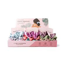 Load image into Gallery viewer, Lemon Lavender Mane Squeeze Oversized Satin Scrunchies 3pack
