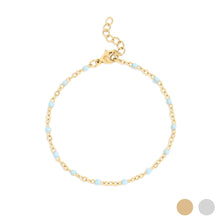 Load image into Gallery viewer, 18K Gold PVD Stainless Steel Turquoise Confetti Bracelet
