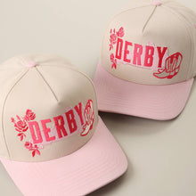 Load image into Gallery viewer, DERBY Western Cowgirl Embroidered Two-Tone Trucker Hat
