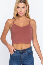 Load image into Gallery viewer, V-neck W/removable Bra Cup Cotton Spandex Cami
