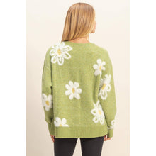 Load image into Gallery viewer, Floral Button Front Soft Sweater Cardigan
