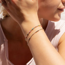 Load image into Gallery viewer, 18K Gold PVD Stainless Steel Satellite Bar Chain Bracelet
