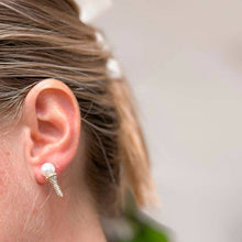 Load image into Gallery viewer, Tee Time Pearl Stud Earrings
