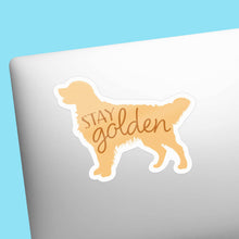 Load image into Gallery viewer, Stay Golden - Cute Golden Retriever Dog Sticker
