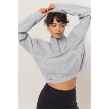 Load image into Gallery viewer, Half Zip Sweatshirt With Front Pockets
