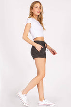 Load image into Gallery viewer, Solid color french terry casual shorts with draw string
