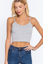 Load image into Gallery viewer, V-neck W/removable Bra Cup Cotton Spandex Cami
