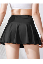 Load image into Gallery viewer, Solid color athletic skorts feature under shorts w/pockets
