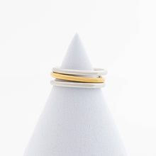 Load image into Gallery viewer, 18K Gold Stainless Steel Mixed Metal Triple Intertwined Ring
