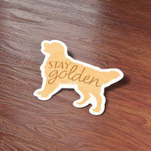 Load image into Gallery viewer, Stay Golden - Cute Golden Retriever Dog Sticker
