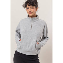 Load image into Gallery viewer, Half Zip Sweatshirt With Front Pockets
